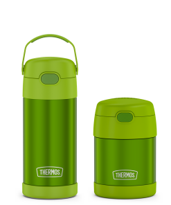 12oz FUNtainer® Water Bottle & 10oz Food Jar Bundle - Lime