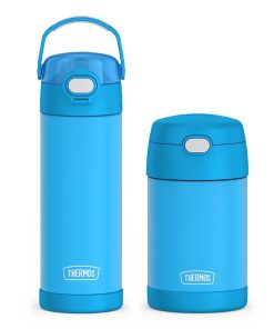 16oz FUNtainer® Water Bottle with Locking Lid & Food Jar Bundle - Electric Blue