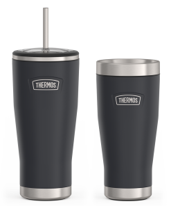 24oz Cold Tumbler with Straw & 16oz Travel Tumbler Bundle - Granite