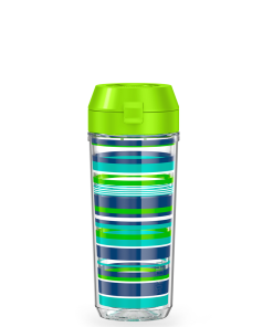 18oz Double Wall Water Bottle Navy Stripes